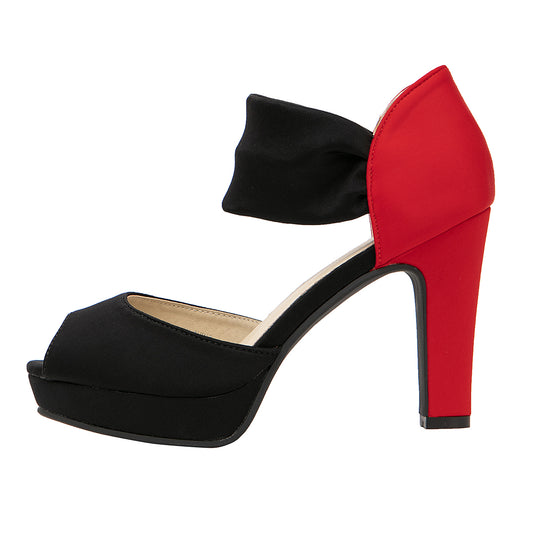 Women's Chunky High Heels Sandals Open Toe Platform Ankle Strappy Sandals